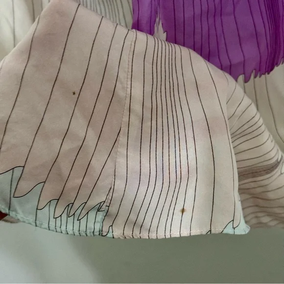 Zimmermann Colorful Pastel Strapless High Low Blue Purple Abstract Silk Dress 8 - Picture 7 of 9